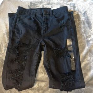 American Eagle Black Distressed jeans